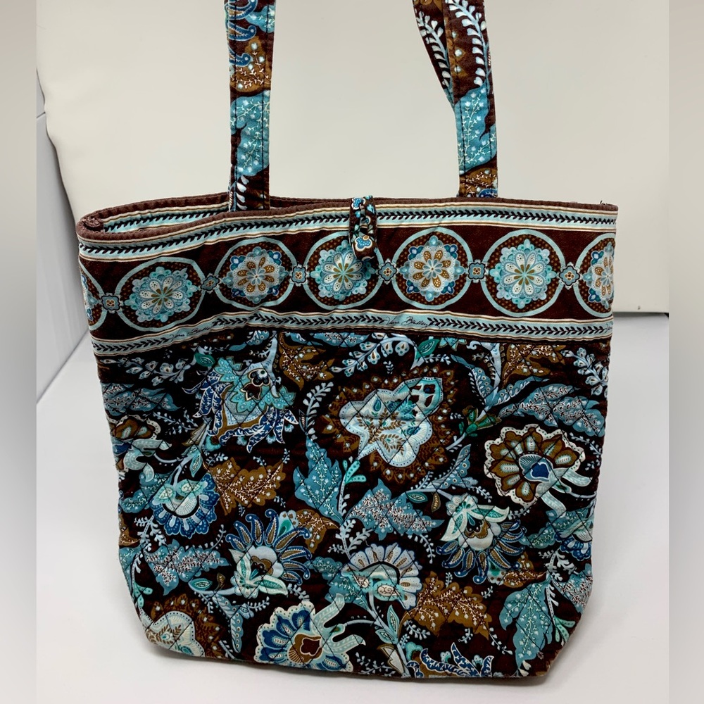 Vera Bradley Blue and Brown Tote
